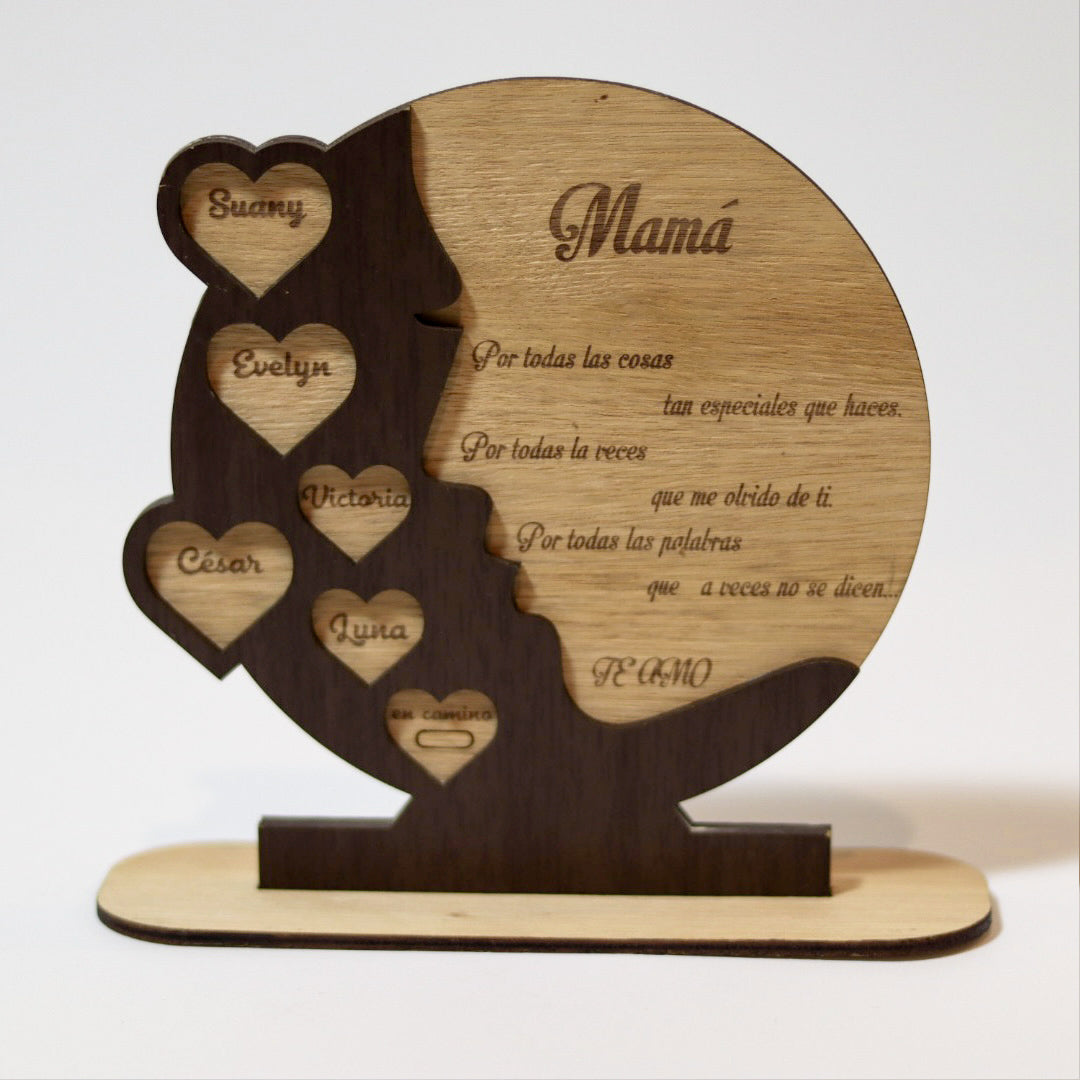 Corazones y dedicatoria