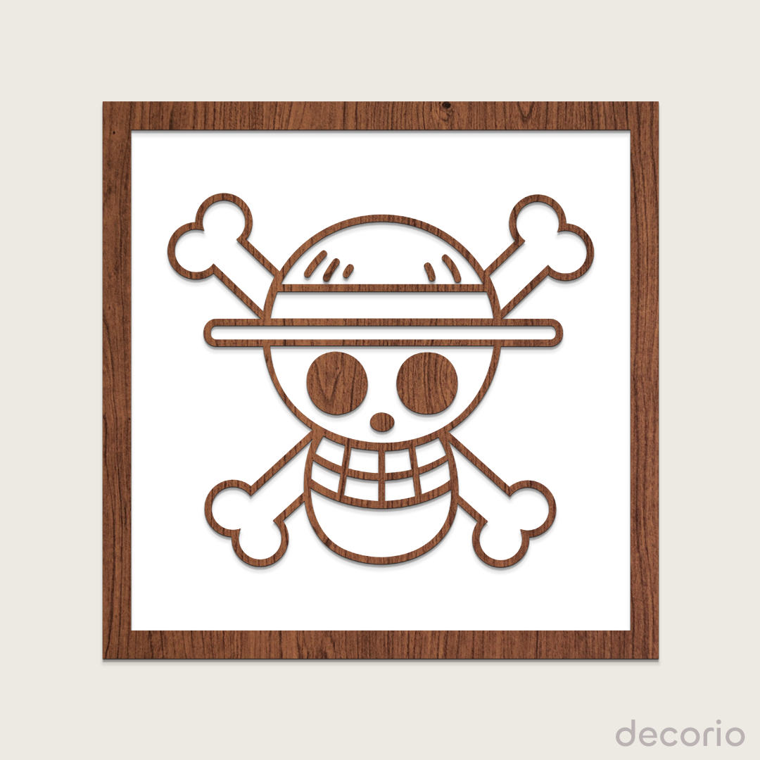 Logo bandera pirata doble capa (base blanca)
