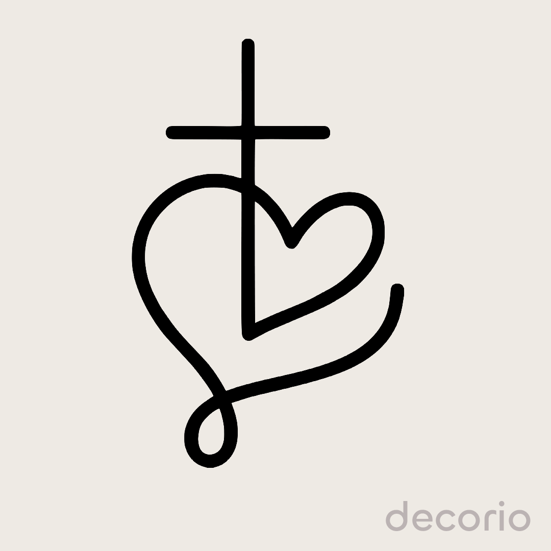 Stickers corazon cruz