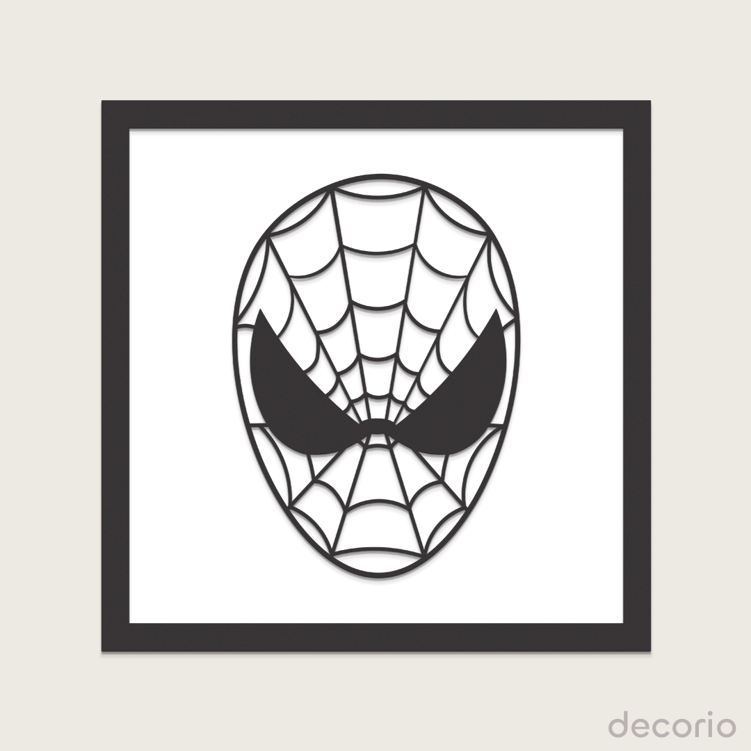 Mascara hombre araña doble capa (base blanca)