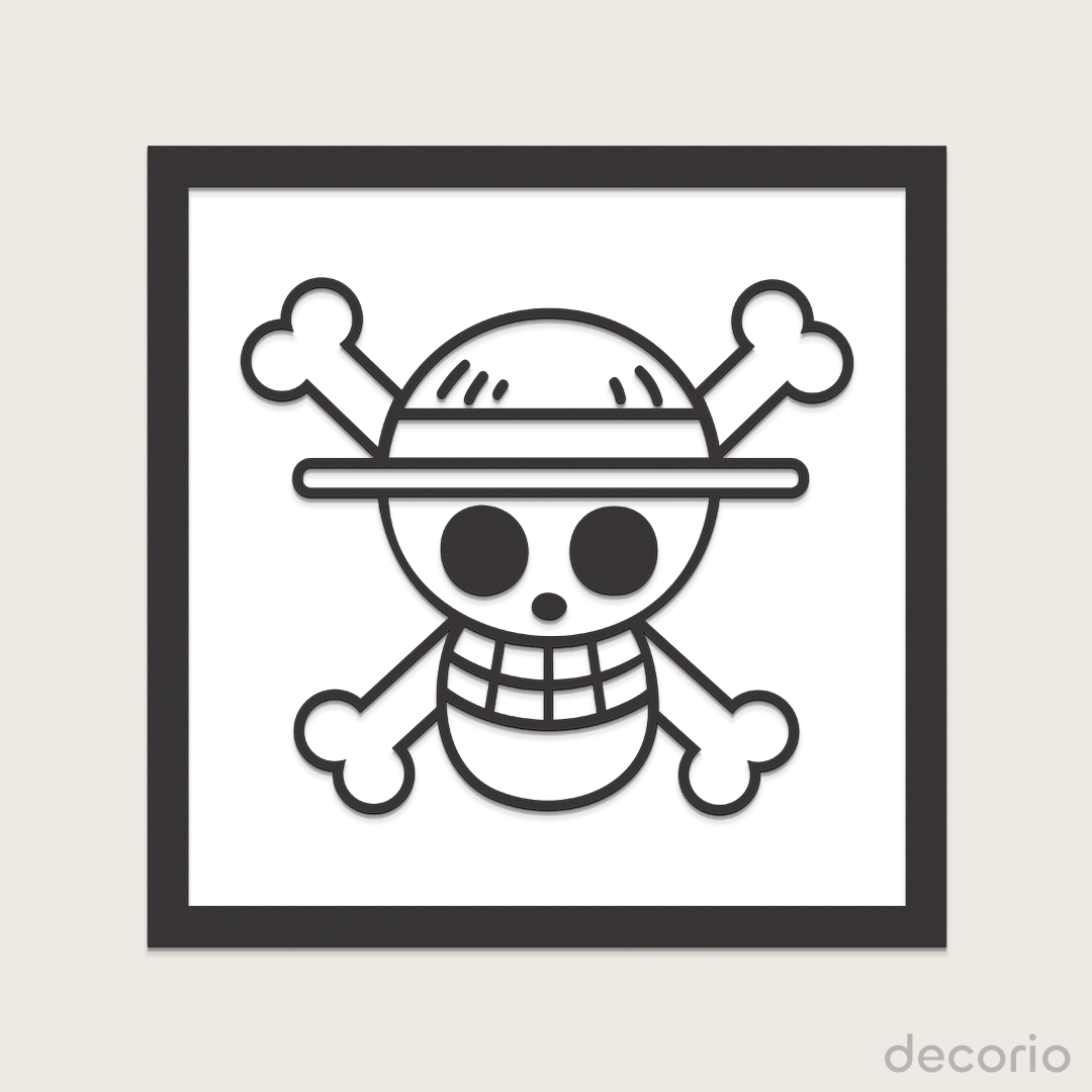 Logo bandera pirata doble capa (base blanca)
