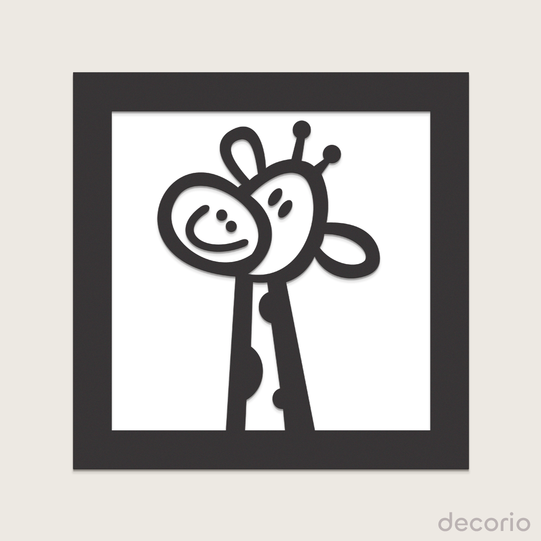 Jirafa doble capa (base blanca)