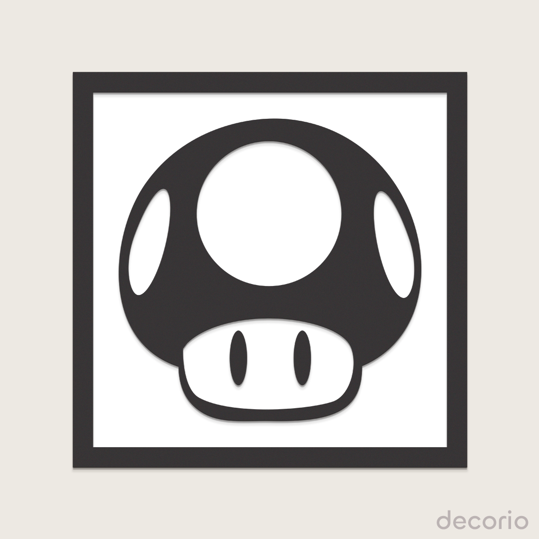 Hongo de Super mario doble capa (base blanca)