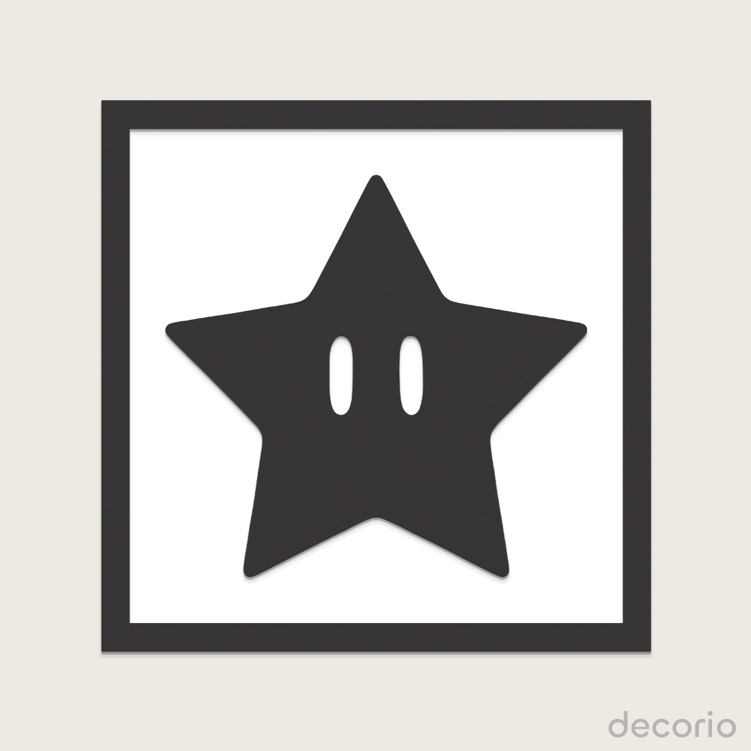 Estrella de Super mario doble capa (base blanca)