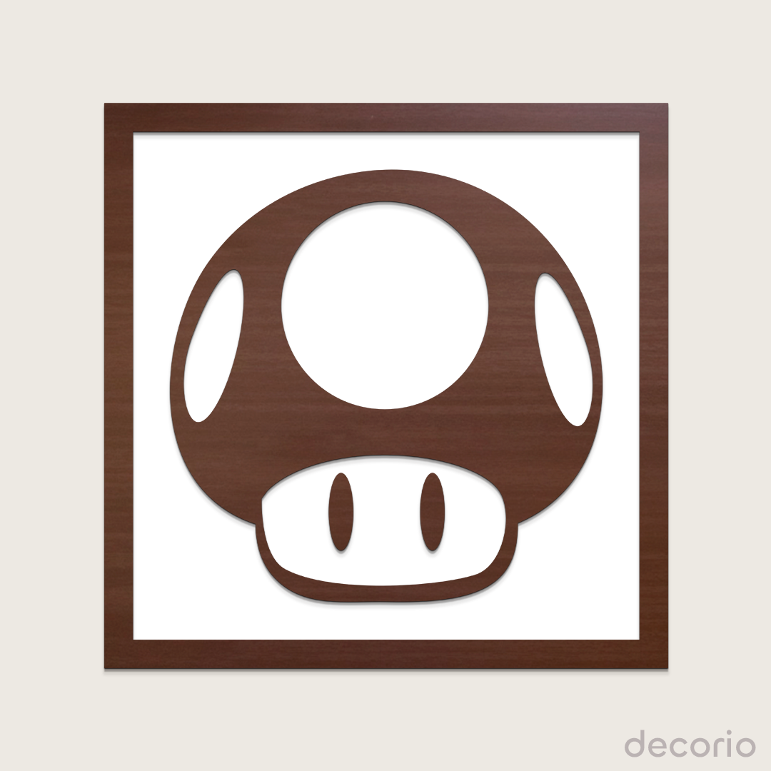 Hongo de Super mario doble capa (base blanca)