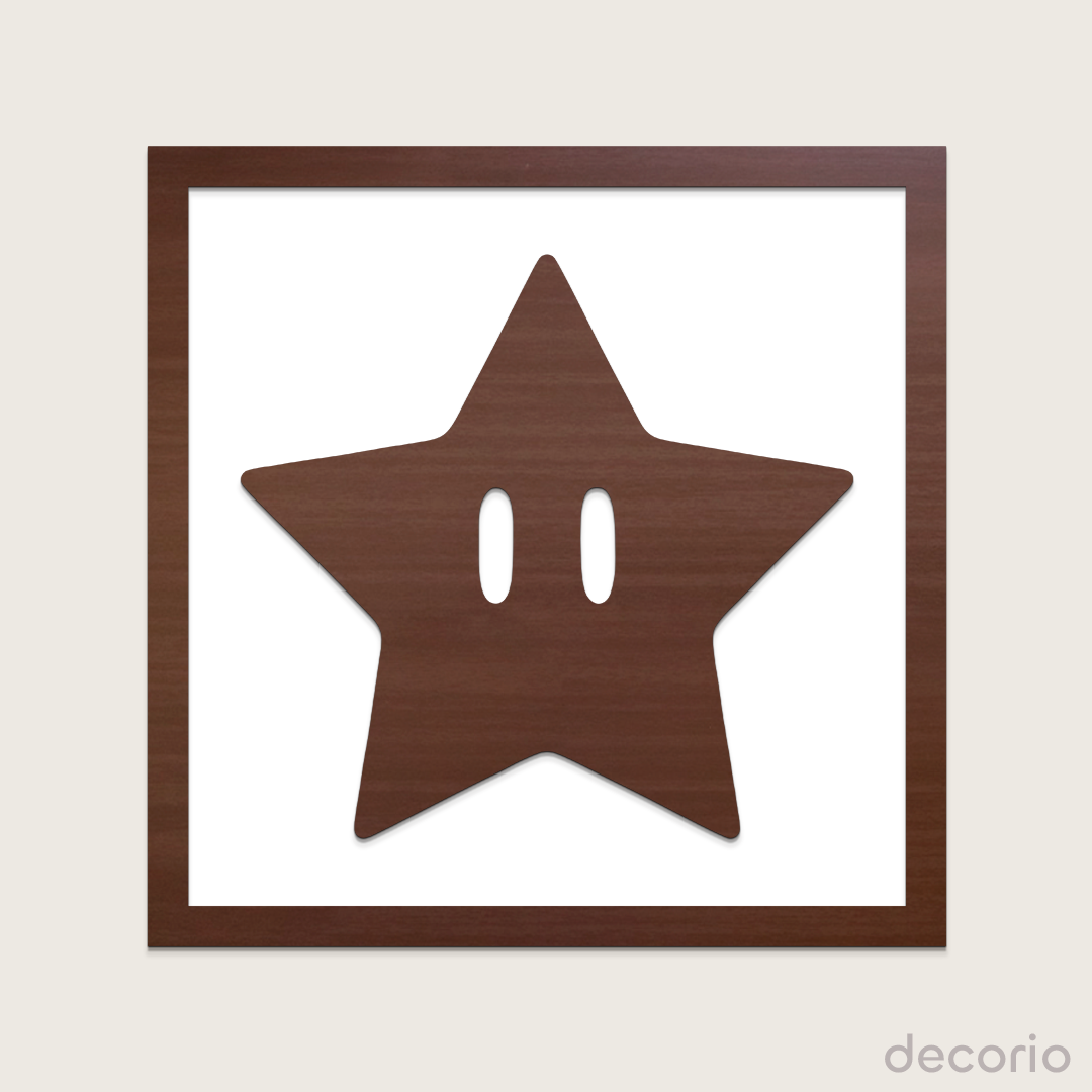 Estrella de Super mario doble capa (base blanca)