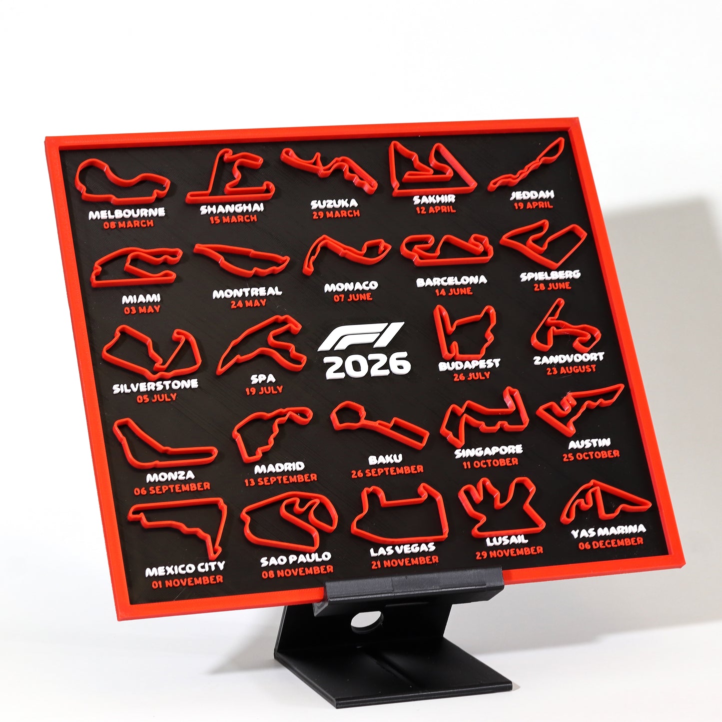 Calendario F1 3D con Circuitos