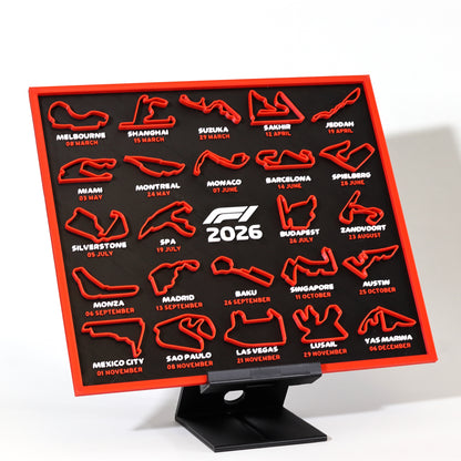 Calendario F1 3D con Circuitos