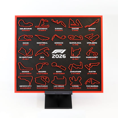 Calendario F1 3D con Circuitos