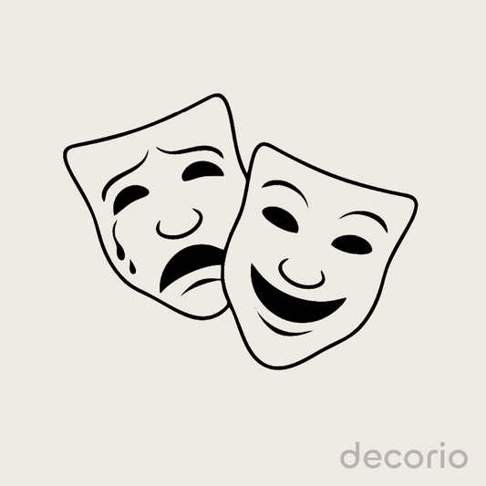 Stickers Mascaras triste feliz