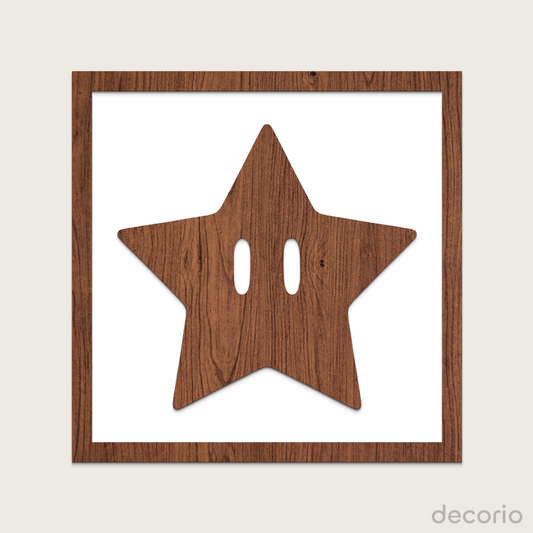 Estrella de Super mario doble capa (base blanca)