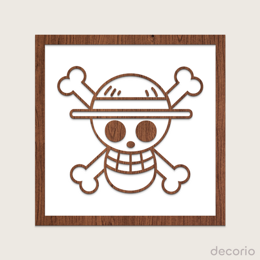 Logo bandera pirata doble capa (base blanca)