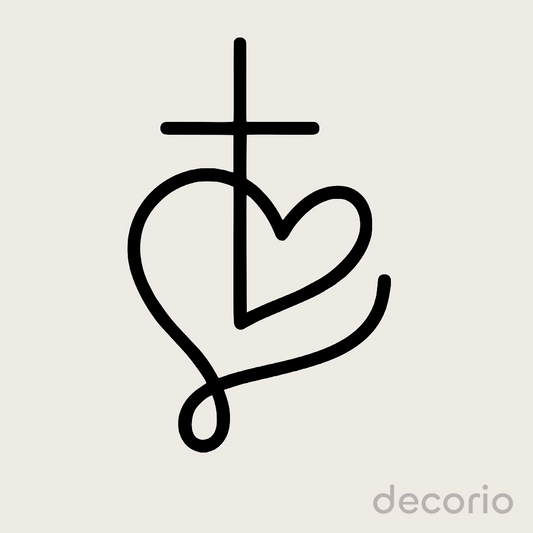 Stickers corazon cruz